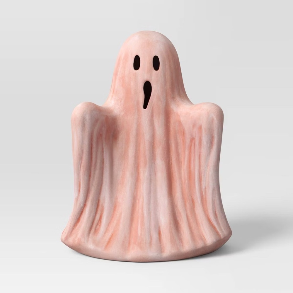 9" Terracotta Ghost Boo Halloween Decor - Hyde & EEK!